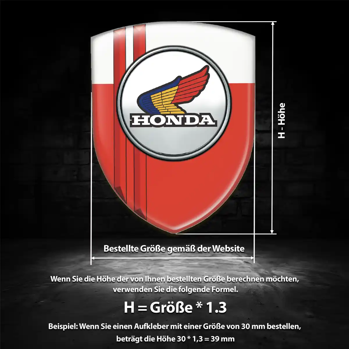Honda Aufkleber Emblem Erstklassige Qualität