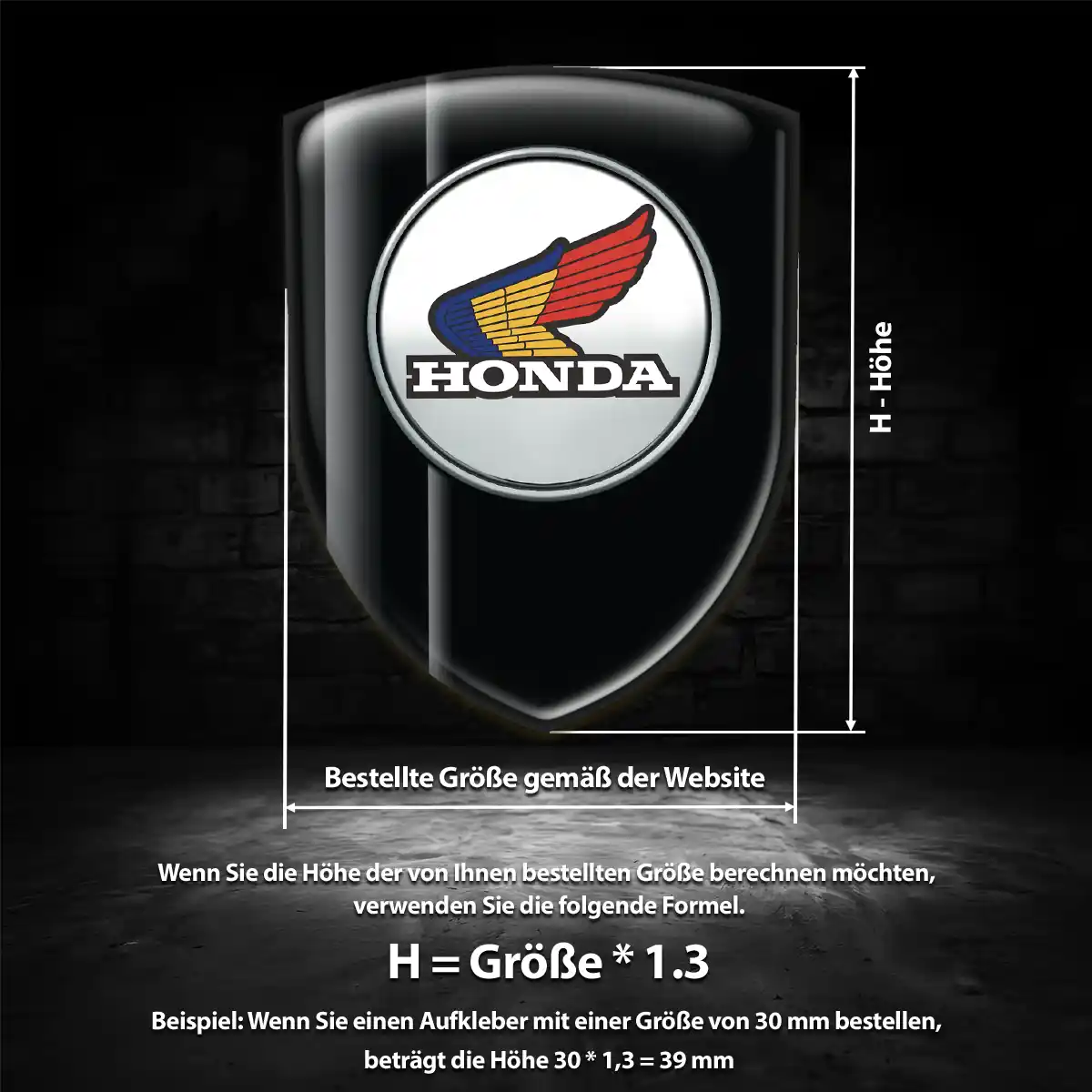 Honda Aufkleber Emblem Exterieurdesign