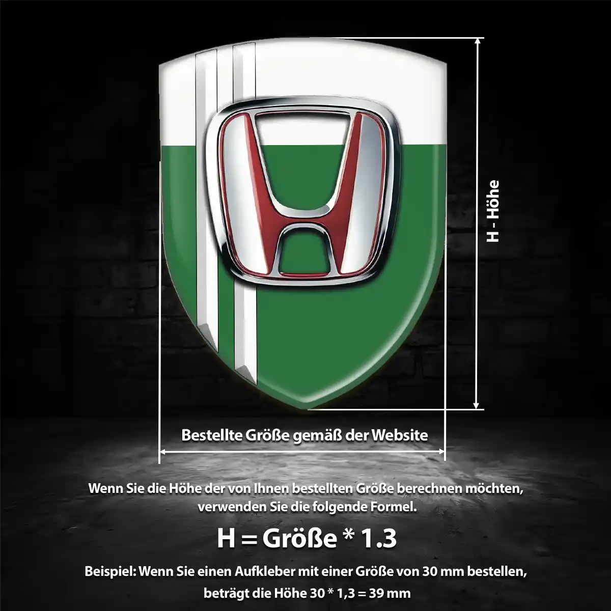 Honda Aufkleber Emblem Hohe Qualität
