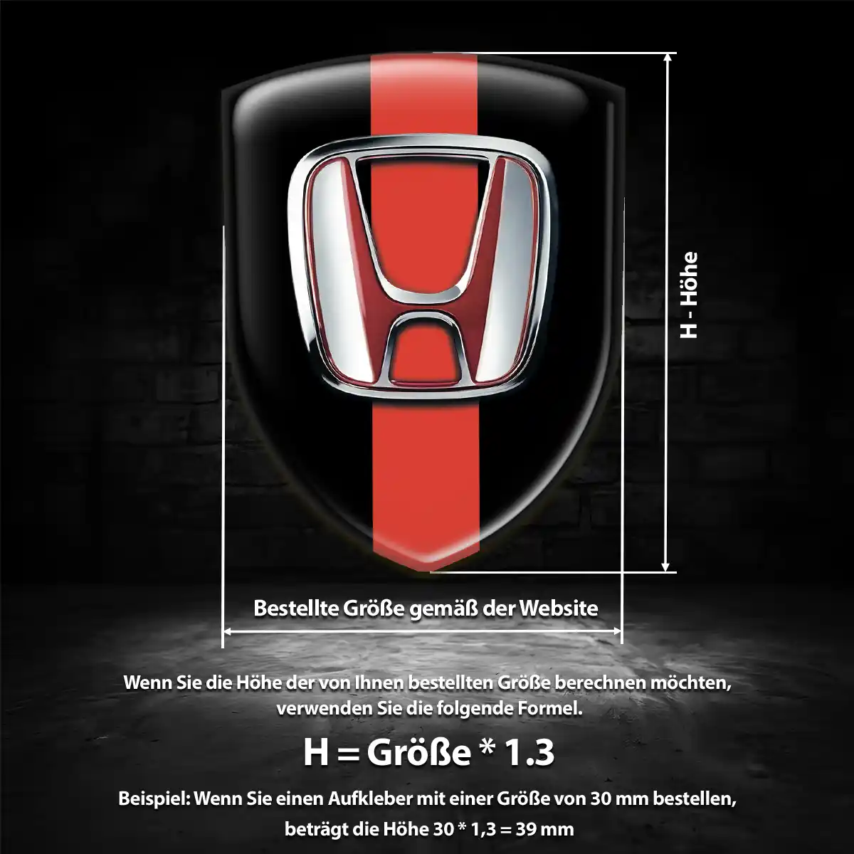 Honda Aufkleber Emblem Limitierte Auflage