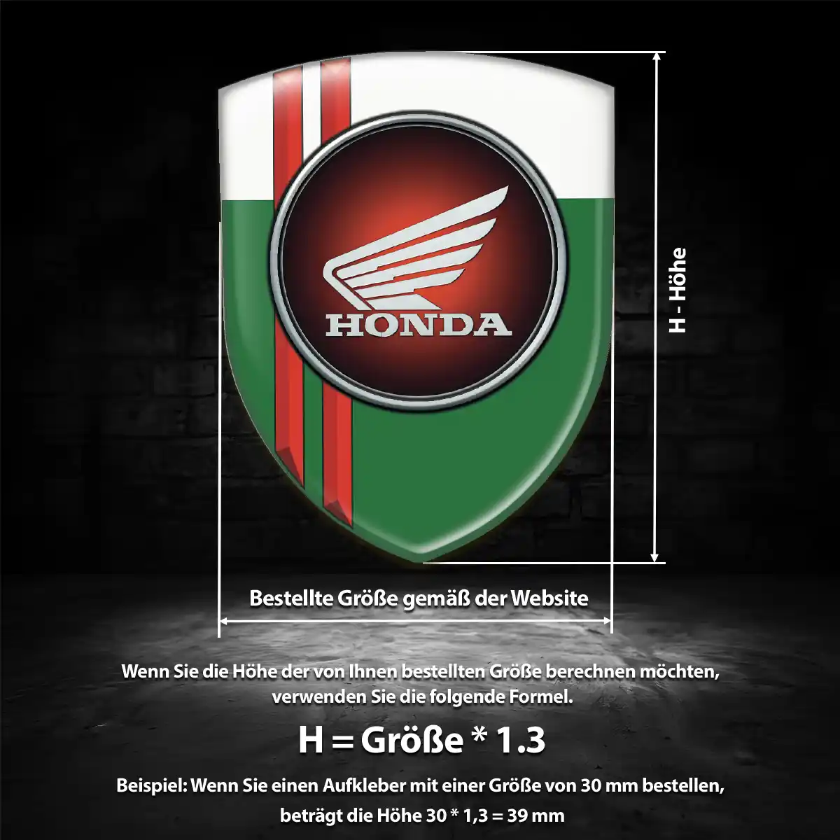 Honda Aufkleber Emblem Luxus-Edition