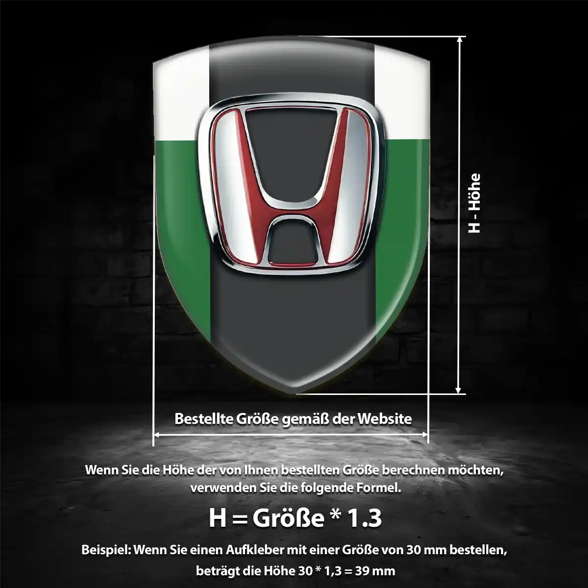 Honda Aufkleber Emblem Markenedition
