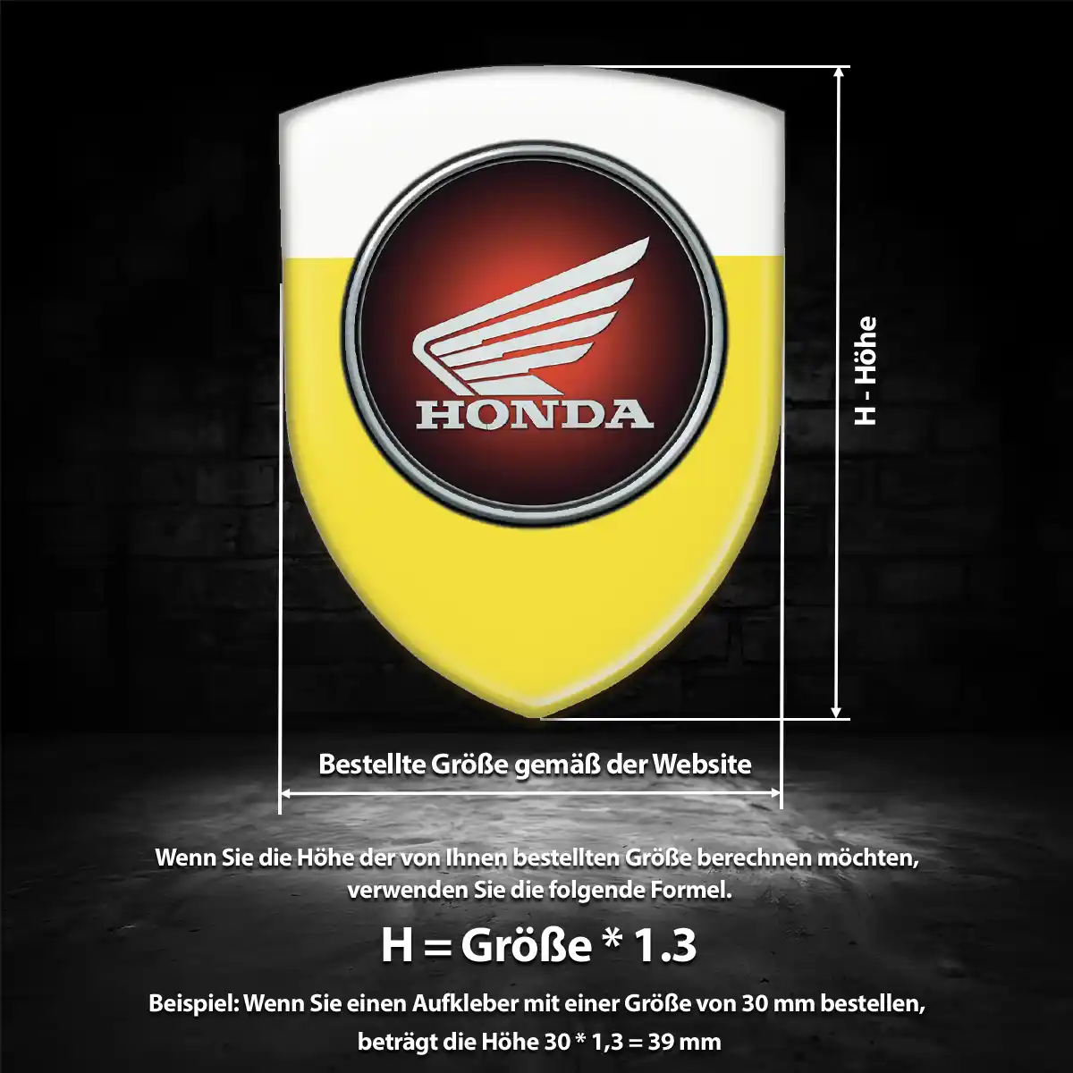 Honda Aufkleber Emblem Modernes Design