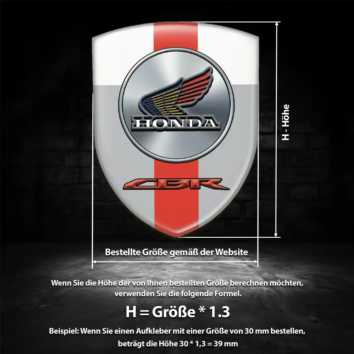 Honda Aufkleber Emblem Premium-Edition