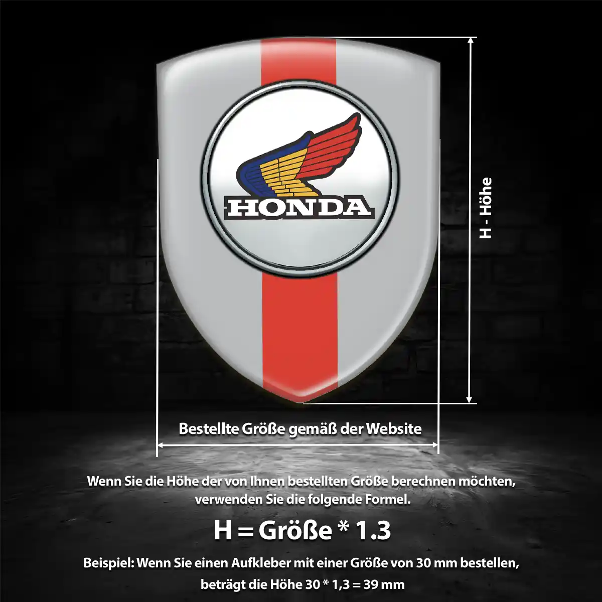 Honda Aufkleber Emblem Premiumqualität