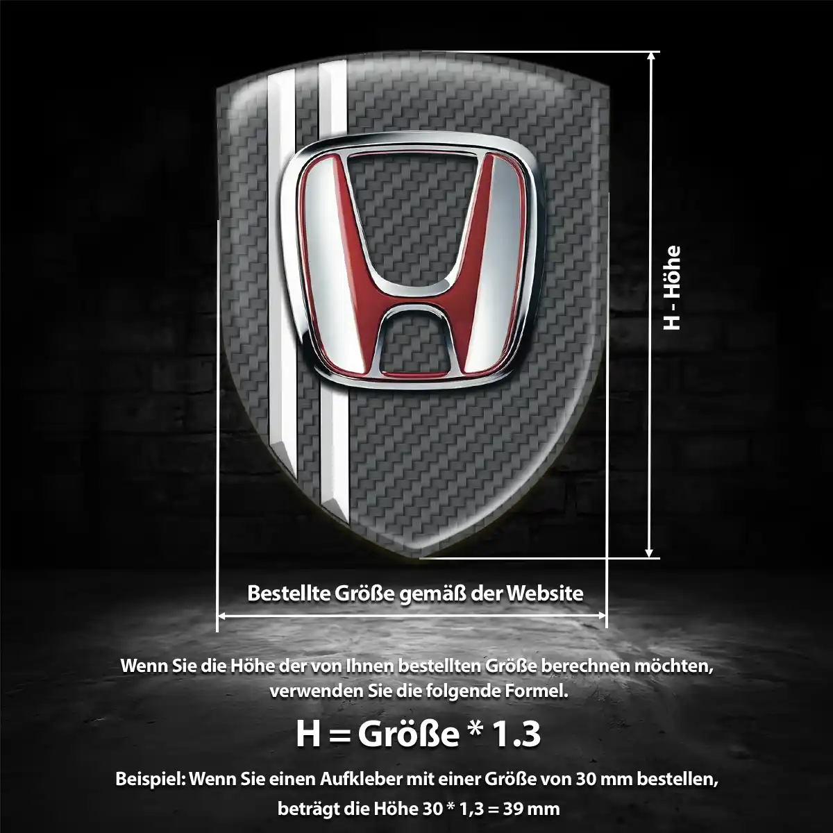 Honda Aufkleber Emblem Stilvolles Design