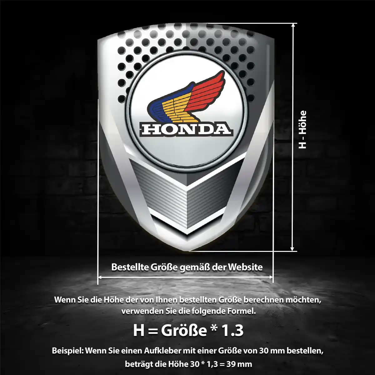 Honda Aufkleber Emblem Wappen Anspruchsvolles Design