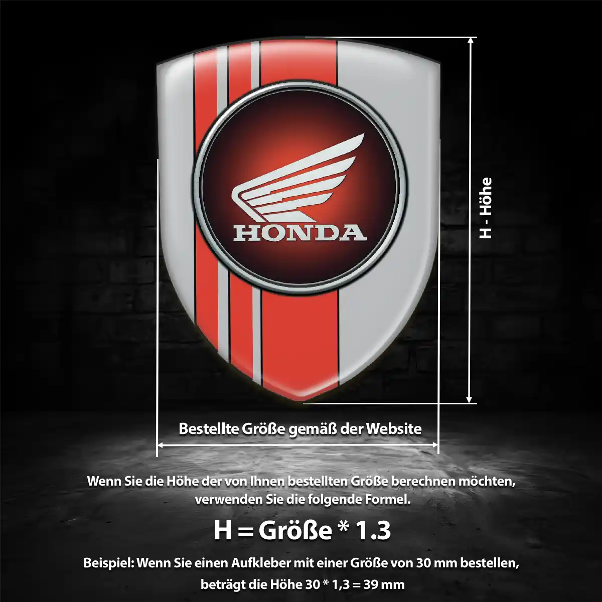 Honda Aufkleber Emblem Wappen Auto Exterieurdesign