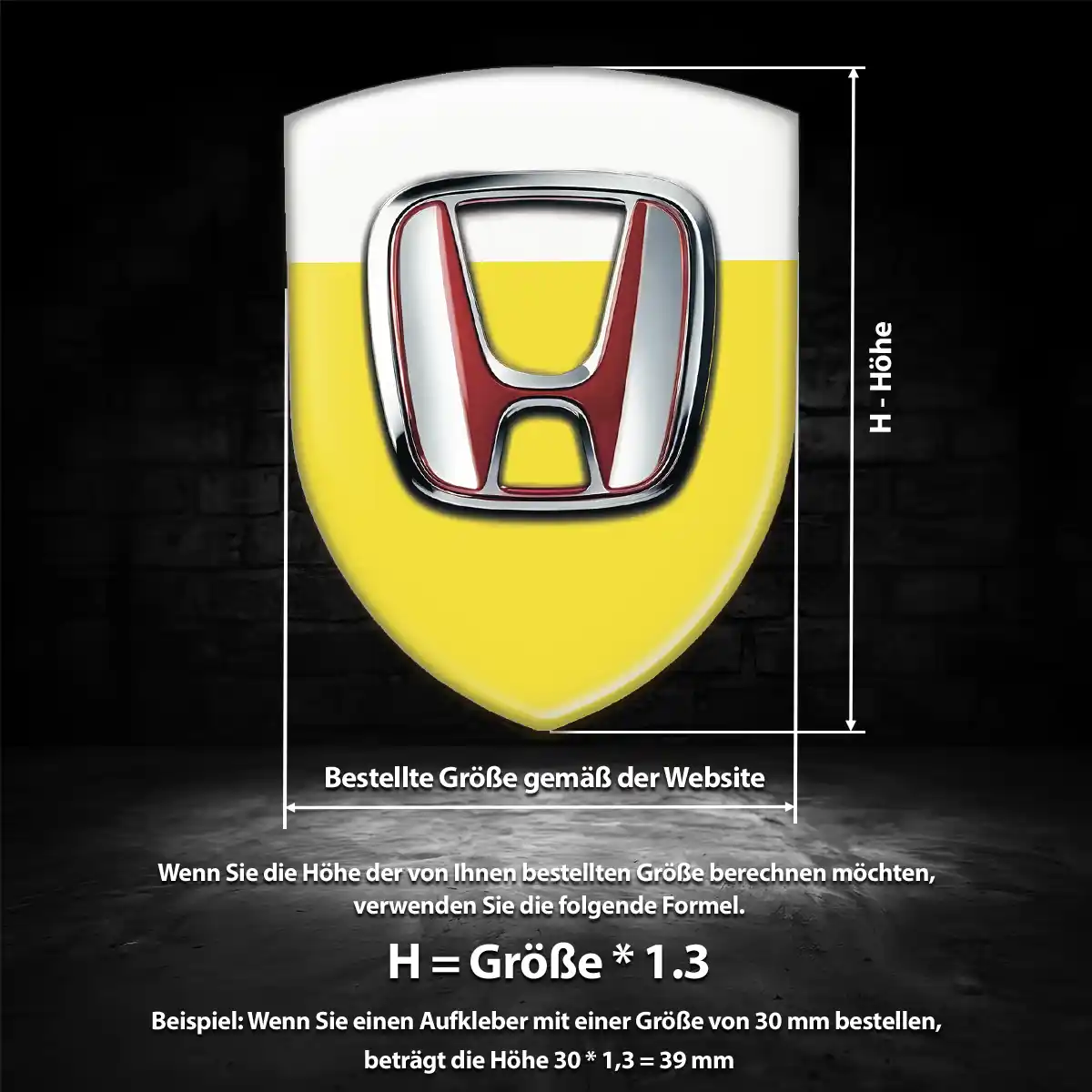 Honda Aufkleber Emblem Wappen Auto Hohe Qualität