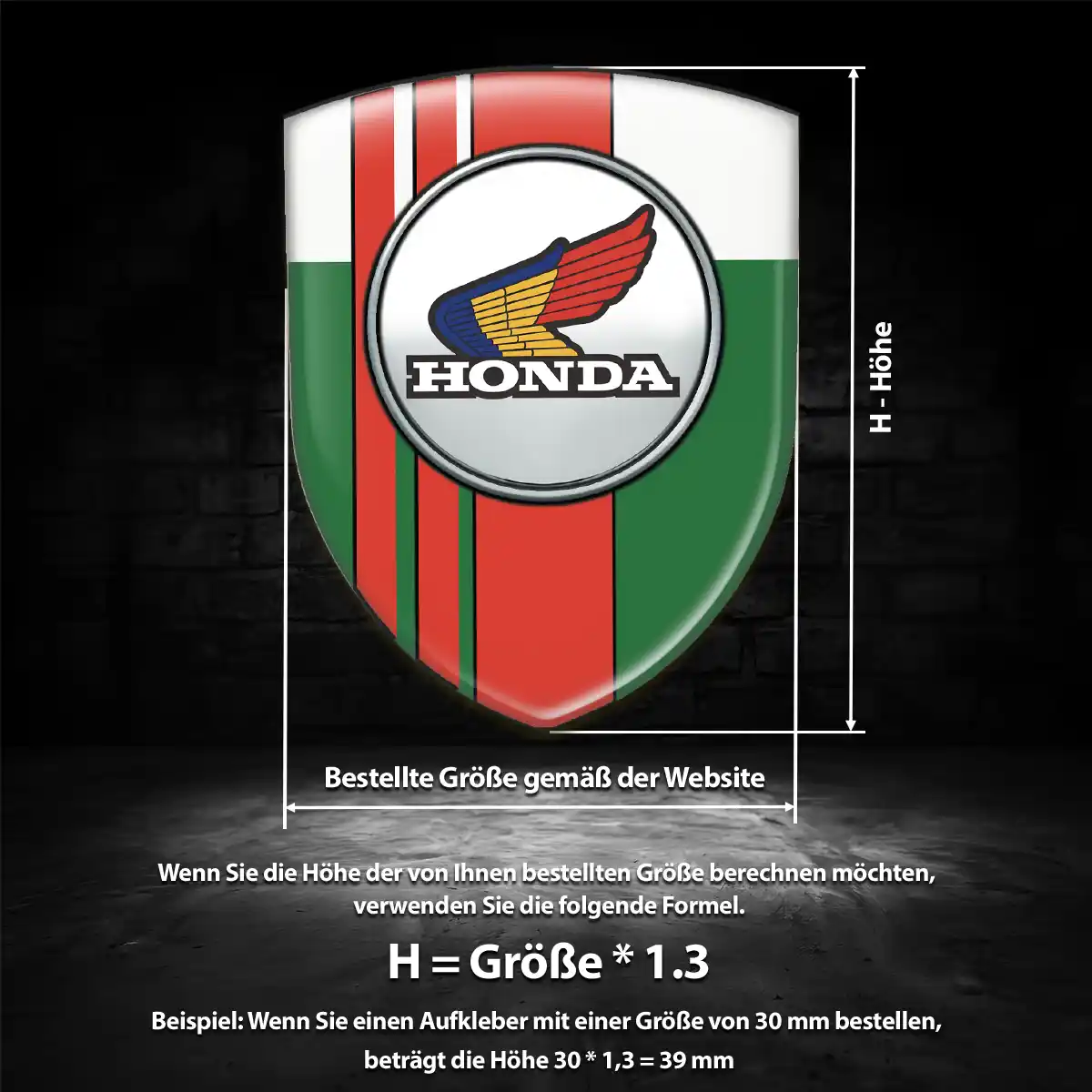Honda Aufkleber Emblem Wappen Auto Luxus-Edition