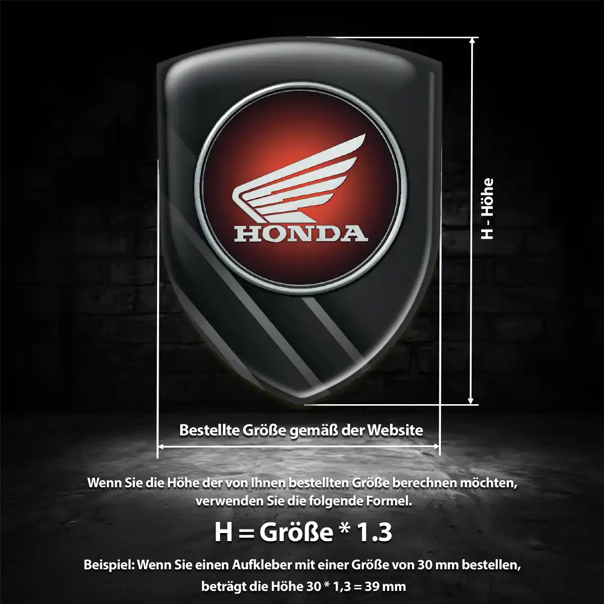 Honda Aufkleber Emblem Wappen Auto Markenedition