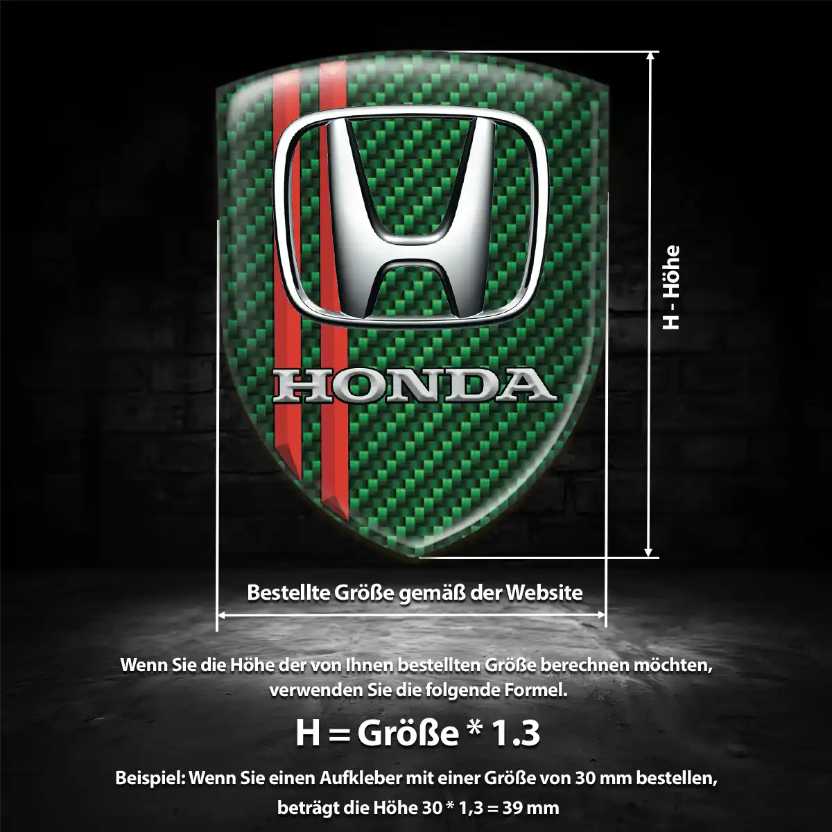 Honda Aufkleber Emblem Wappen Auto Modernes Design