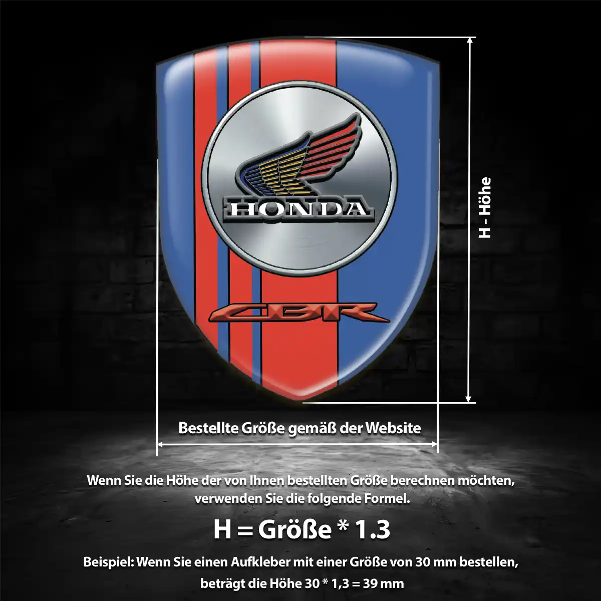 Honda Aufkleber Emblem Wappen Auto Premiumqualität