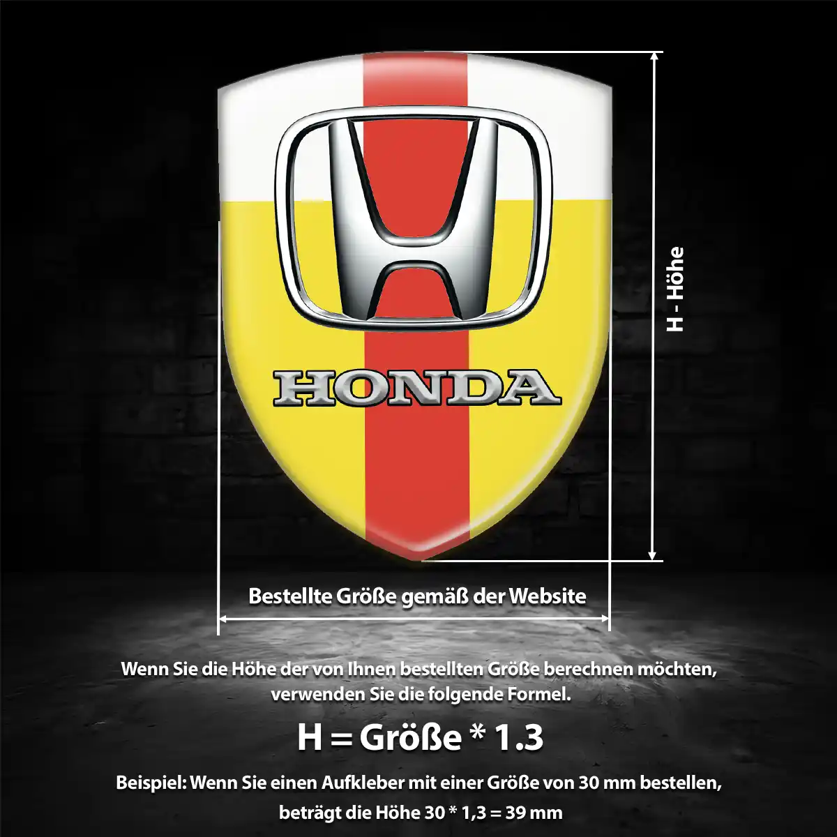 Honda Aufkleber Emblem Wappen Auto Stilvolles Design