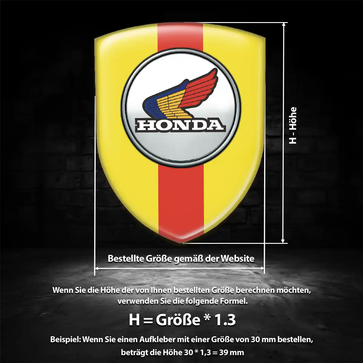 Honda Aufkleber Emblem Wappen Erstklassige Qualität