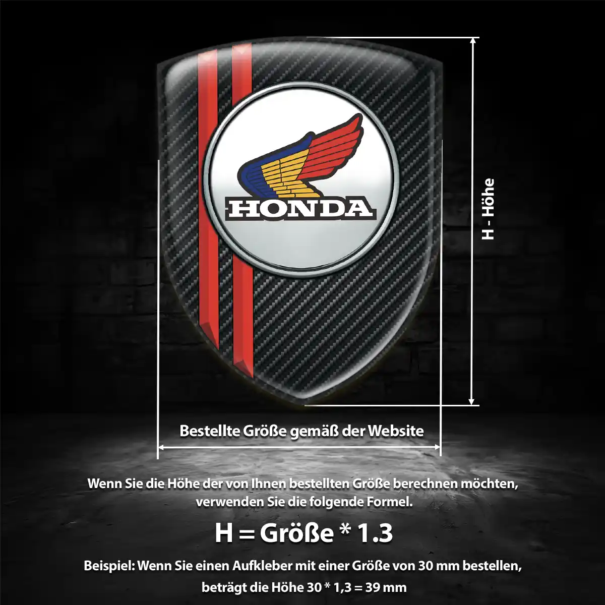 Honda Aufkleber Emblem Wappen Exterieurdesign