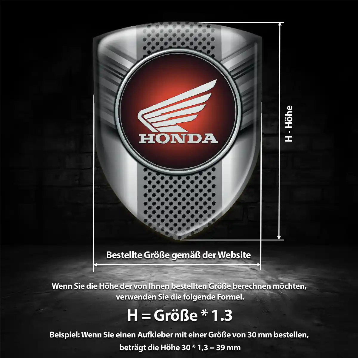 Honda Aufkleber Emblem Wappen Markenedition