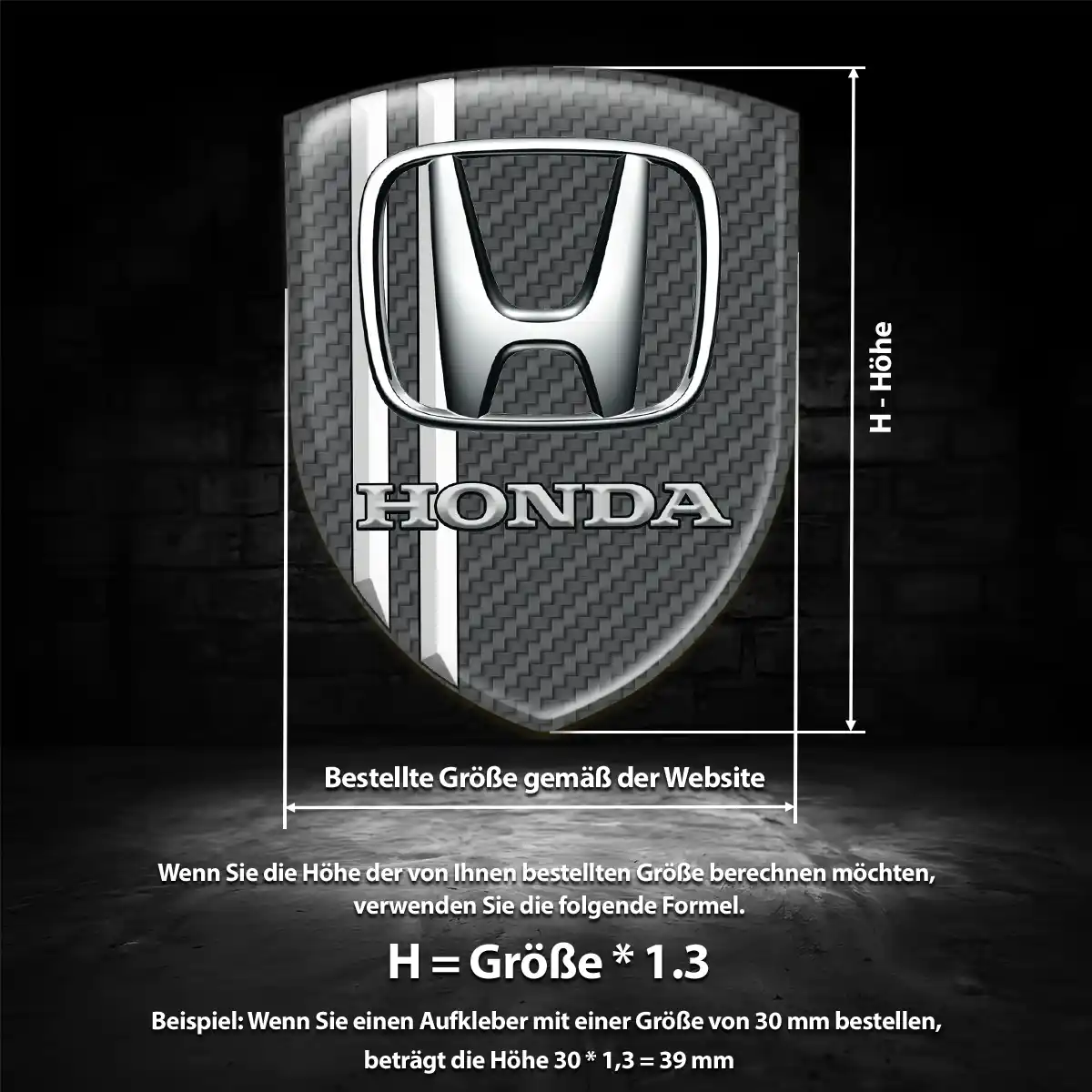 Honda Aufkleber Embleme Silikon Anspruchsvolles Design