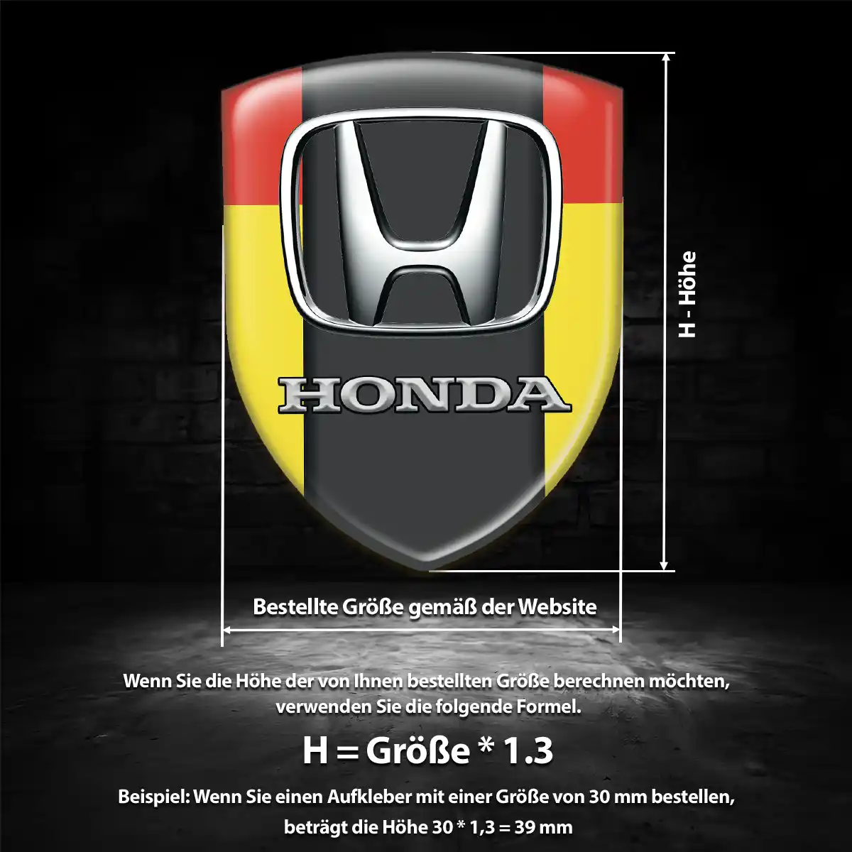 Honda Aufkleber Embleme Silikon Ausdrucksstarkes Design