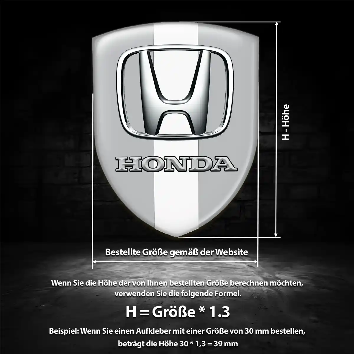 Honda Aufkleber Embleme Silikon Auto Hochwertiges Harz