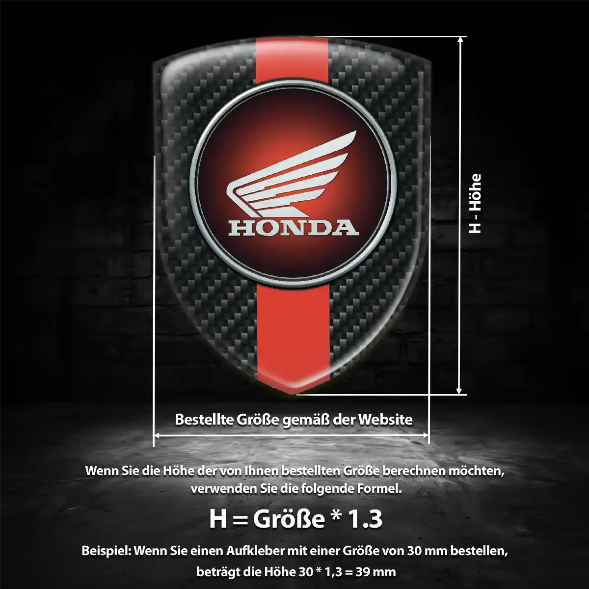 Honda Aufkleber Embleme Silikon Auto Interieurdesign