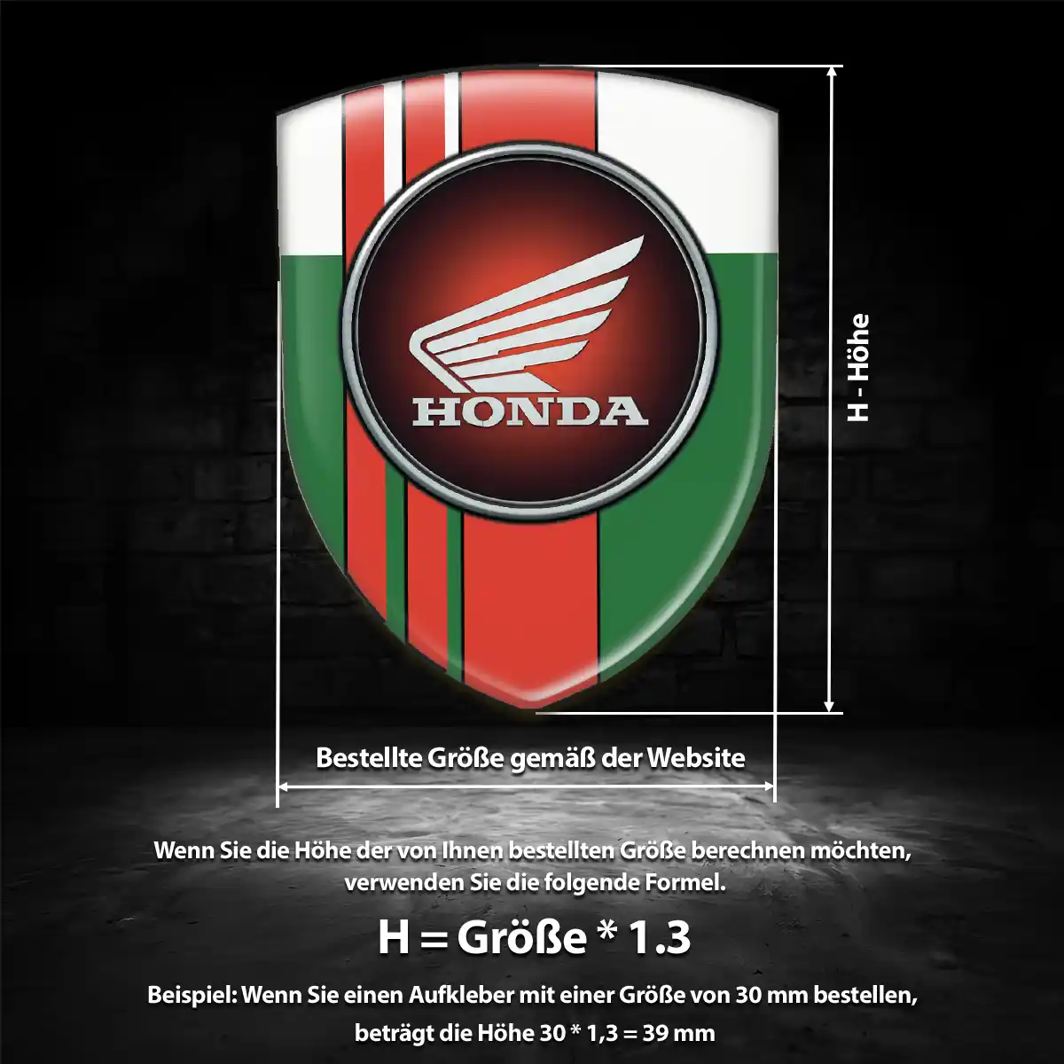 Honda Aufkleber Embleme Silikon Elegantes Design