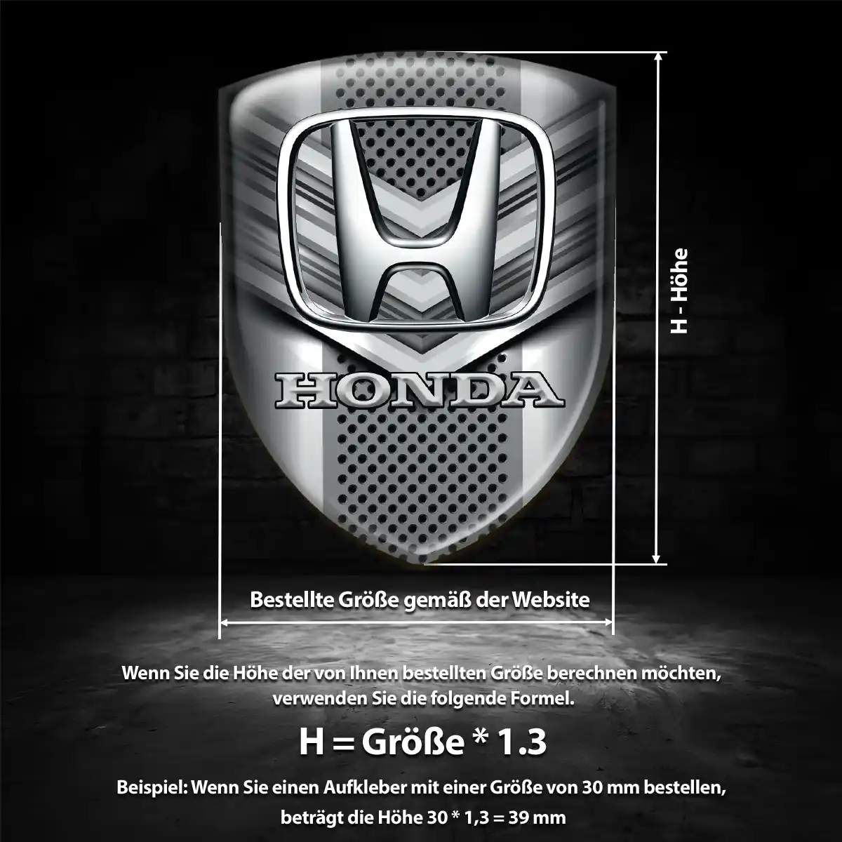 Honda Aufkleber Embleme Silikon Erstklassige Qualität