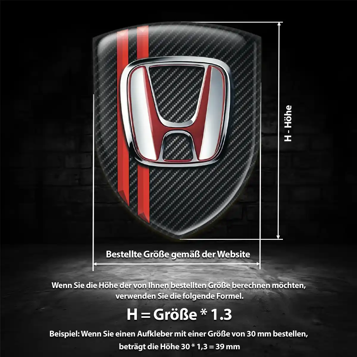 Honda Aufkleber Embleme Silikon Exterieurdesign