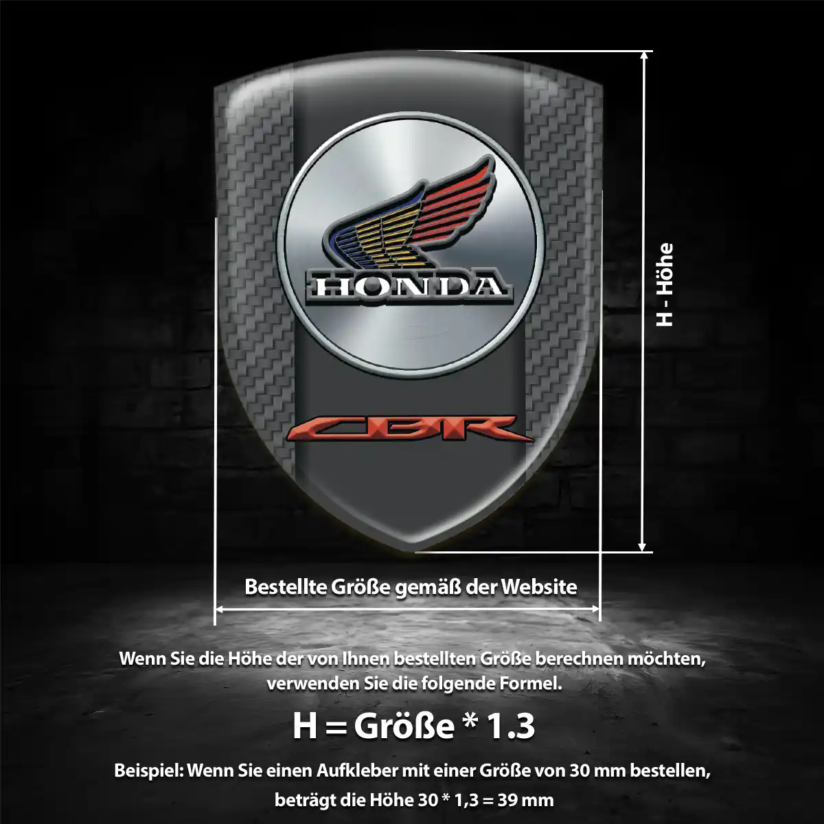 Honda Aufkleber Embleme Silikon Limitierte Auflage