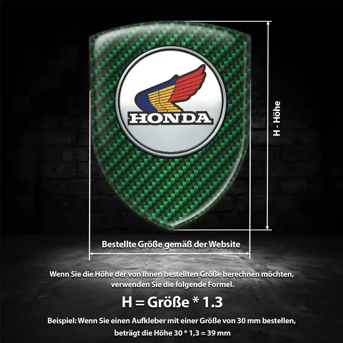 Honda Aufkleber Embleme Silikon Markenedition