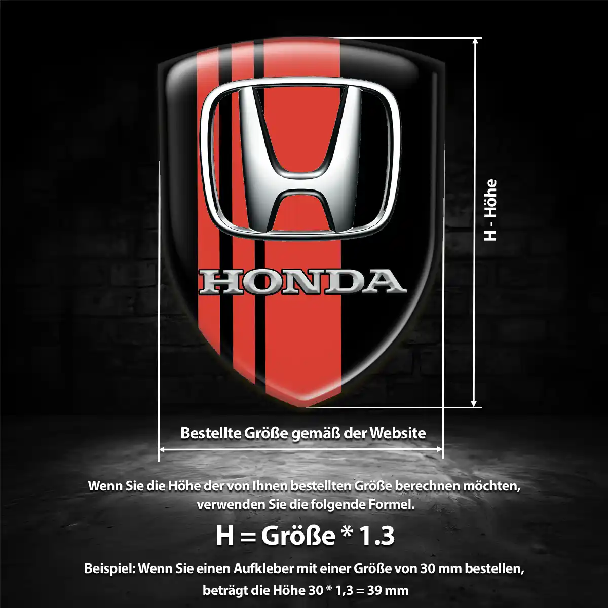 Honda Aufkleber Embleme Silikon Modernes Design