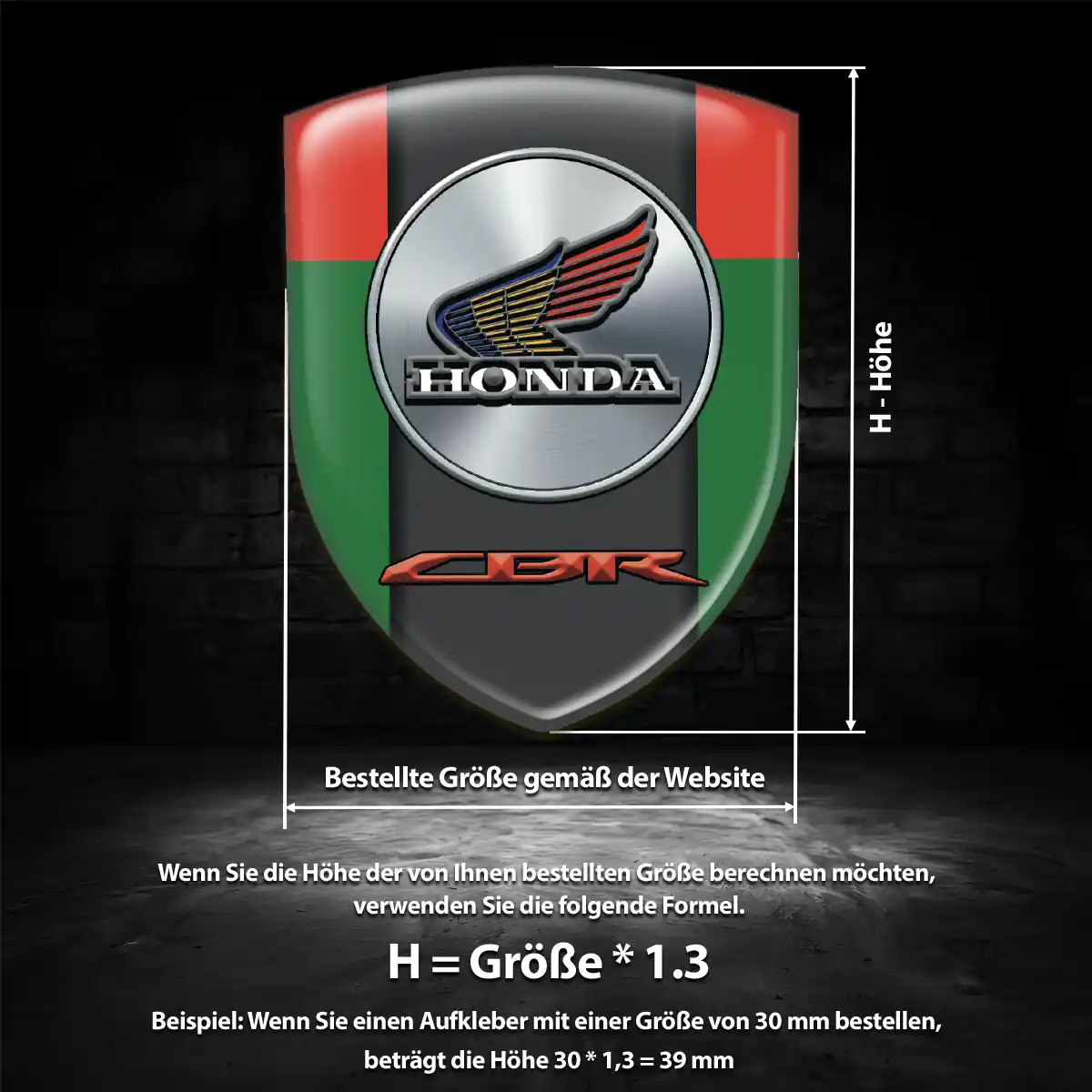 Honda Aufkleber Embleme Silikon Tuningfahrzeug
