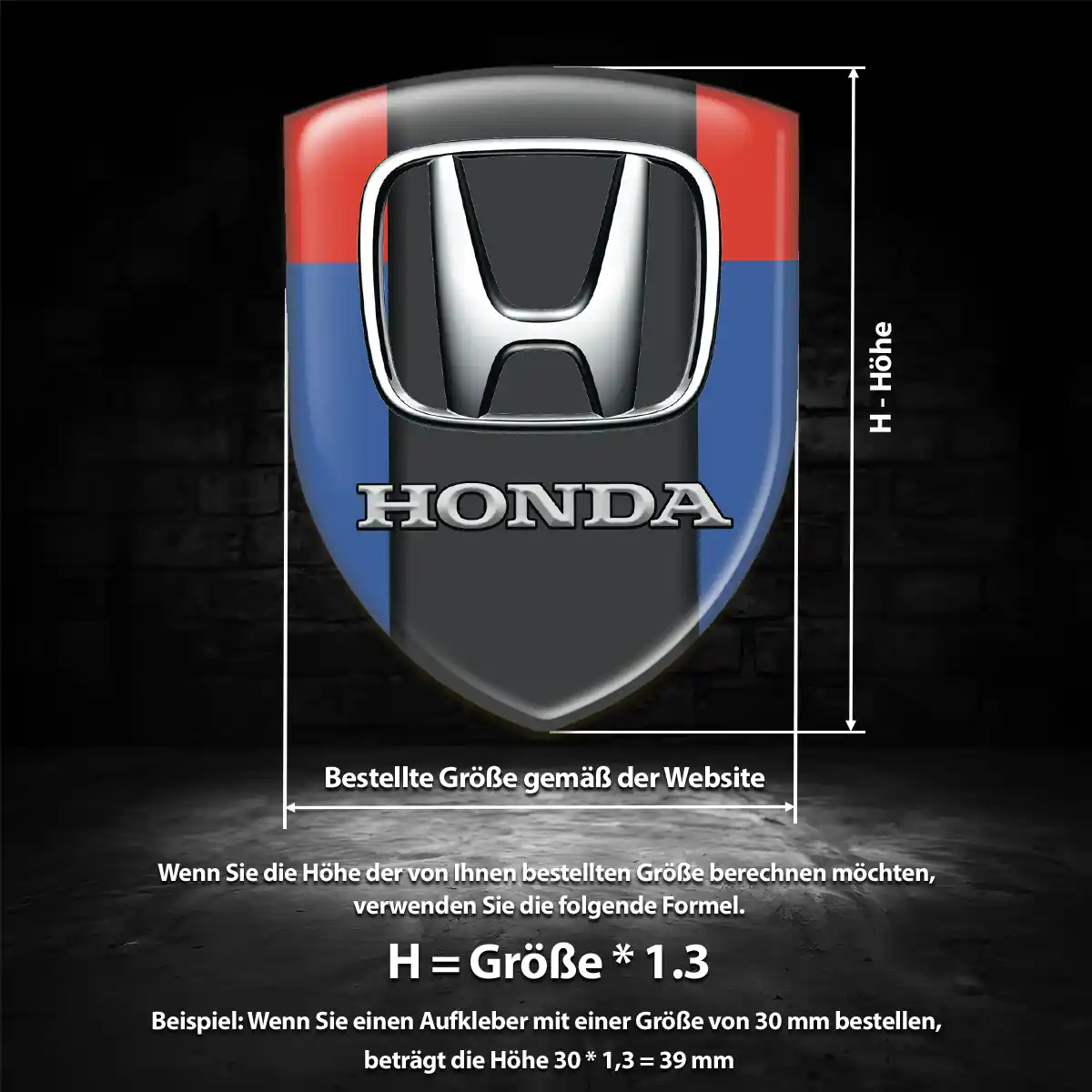 Honda Aufkleber Erstklassige Qualität