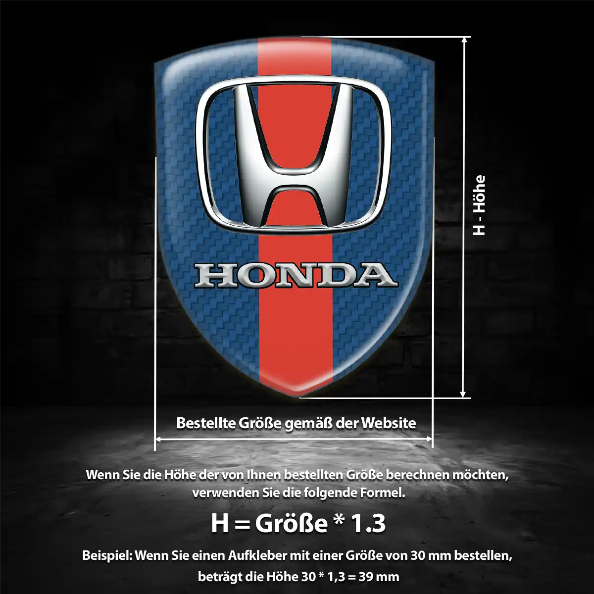 Honda Aufkleber Premiumqualität