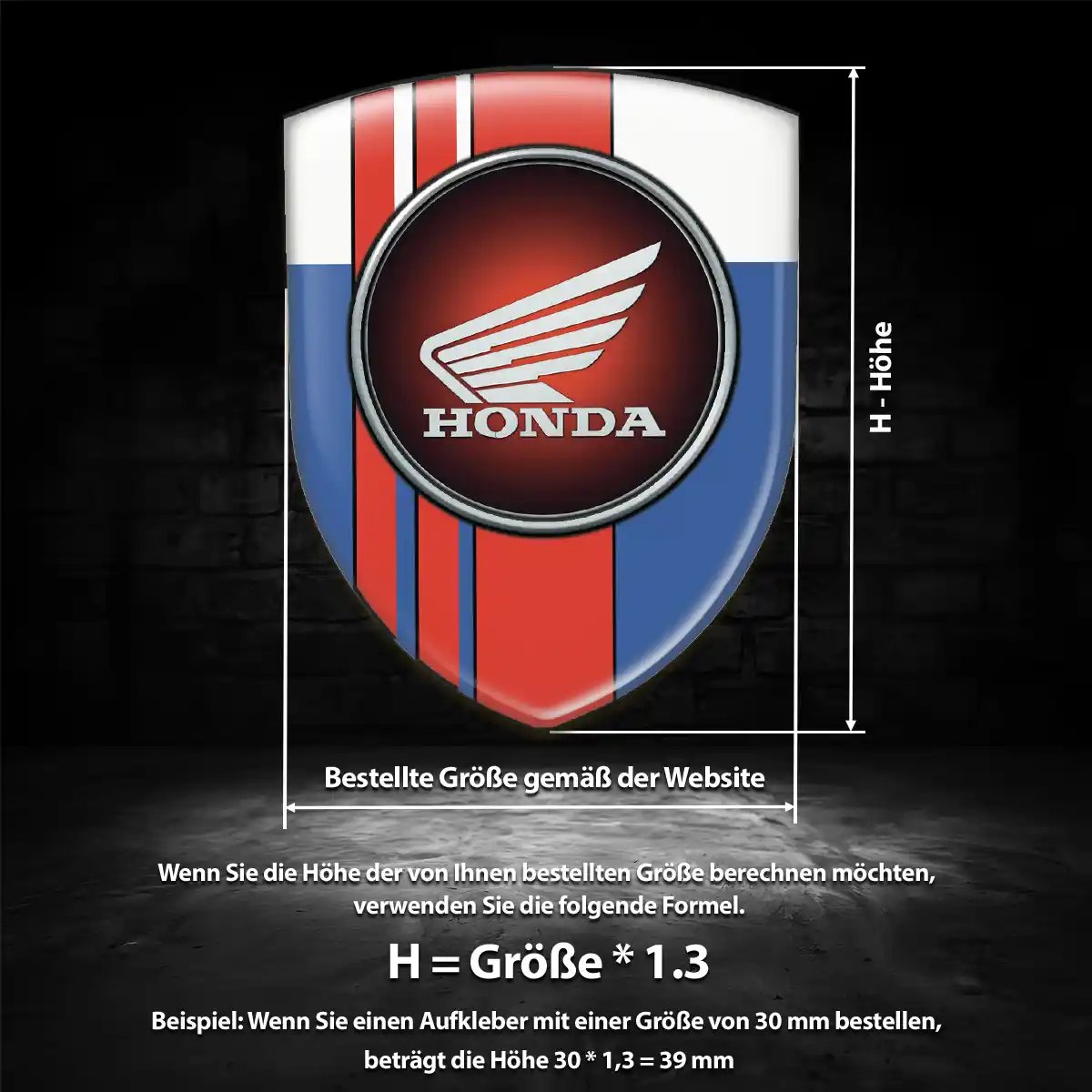Honda Aufkleber Silikon Embleme Auto Edles Design