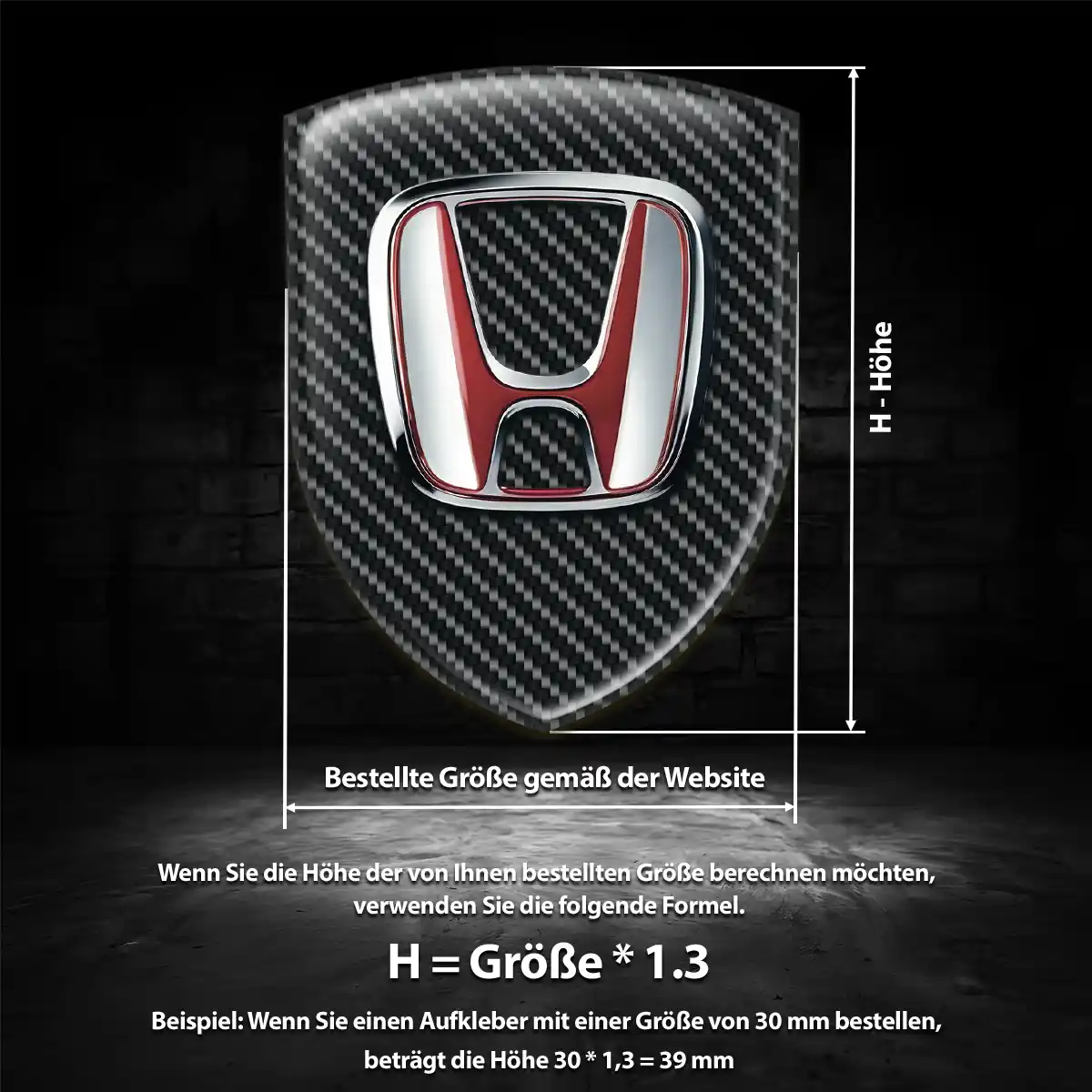 Honda Aufkleber Silikon Embleme Auto Exterieurdesign