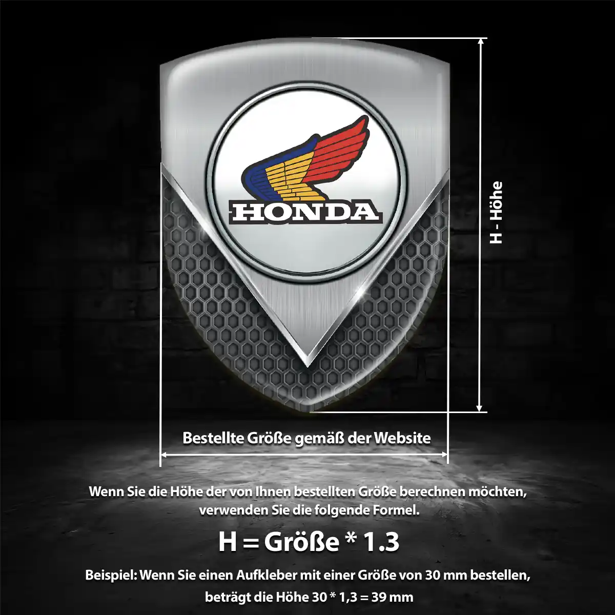 Honda Aufkleber Silikon Embleme Auto Hohe Qualität