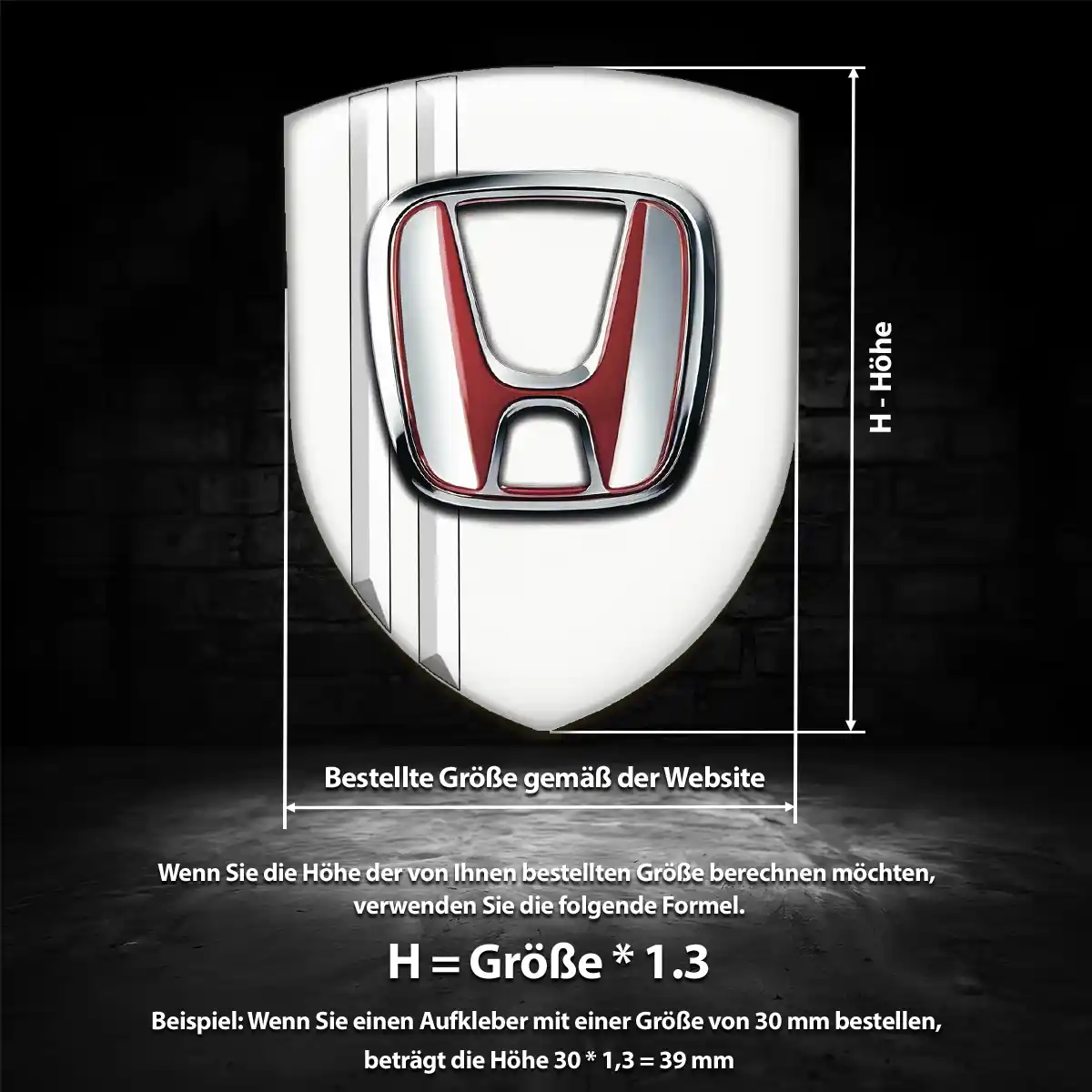 Honda Aufkleber Silikon Embleme Auto Limitierte Auflage