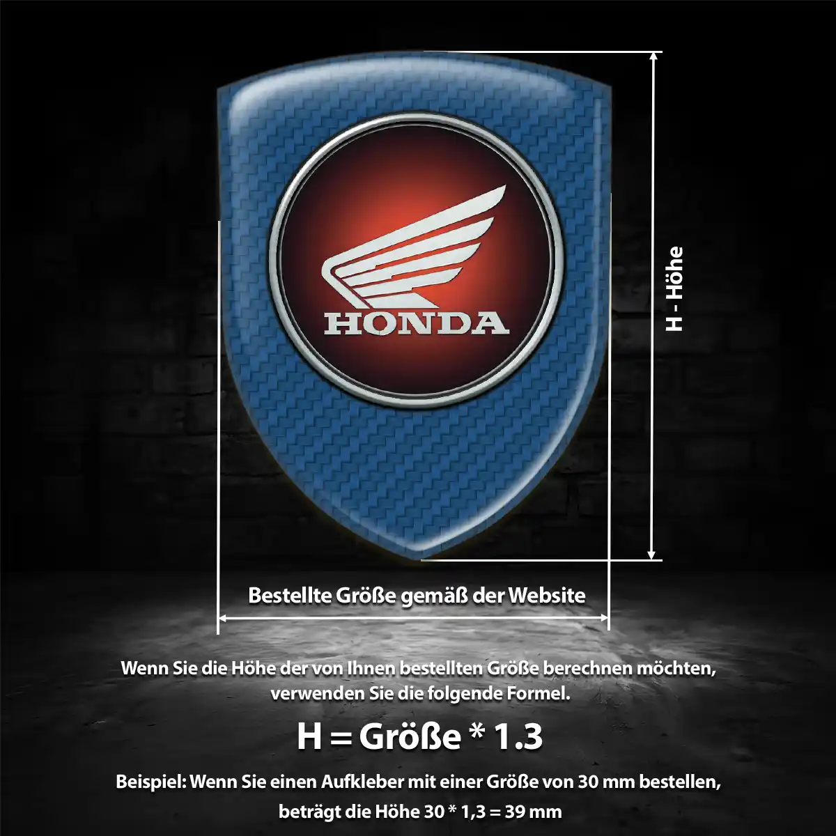 Honda Aufkleber Silikon Embleme Auto Premium-Edition