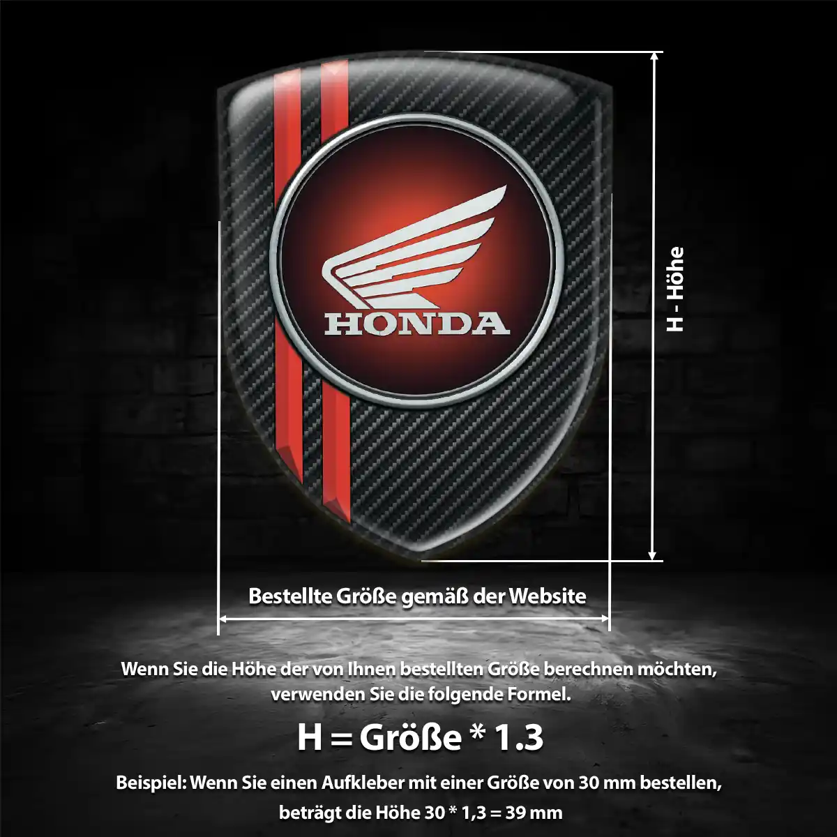 Honda Aufkleber Silikon Embleme Auto Stilvolles Design
