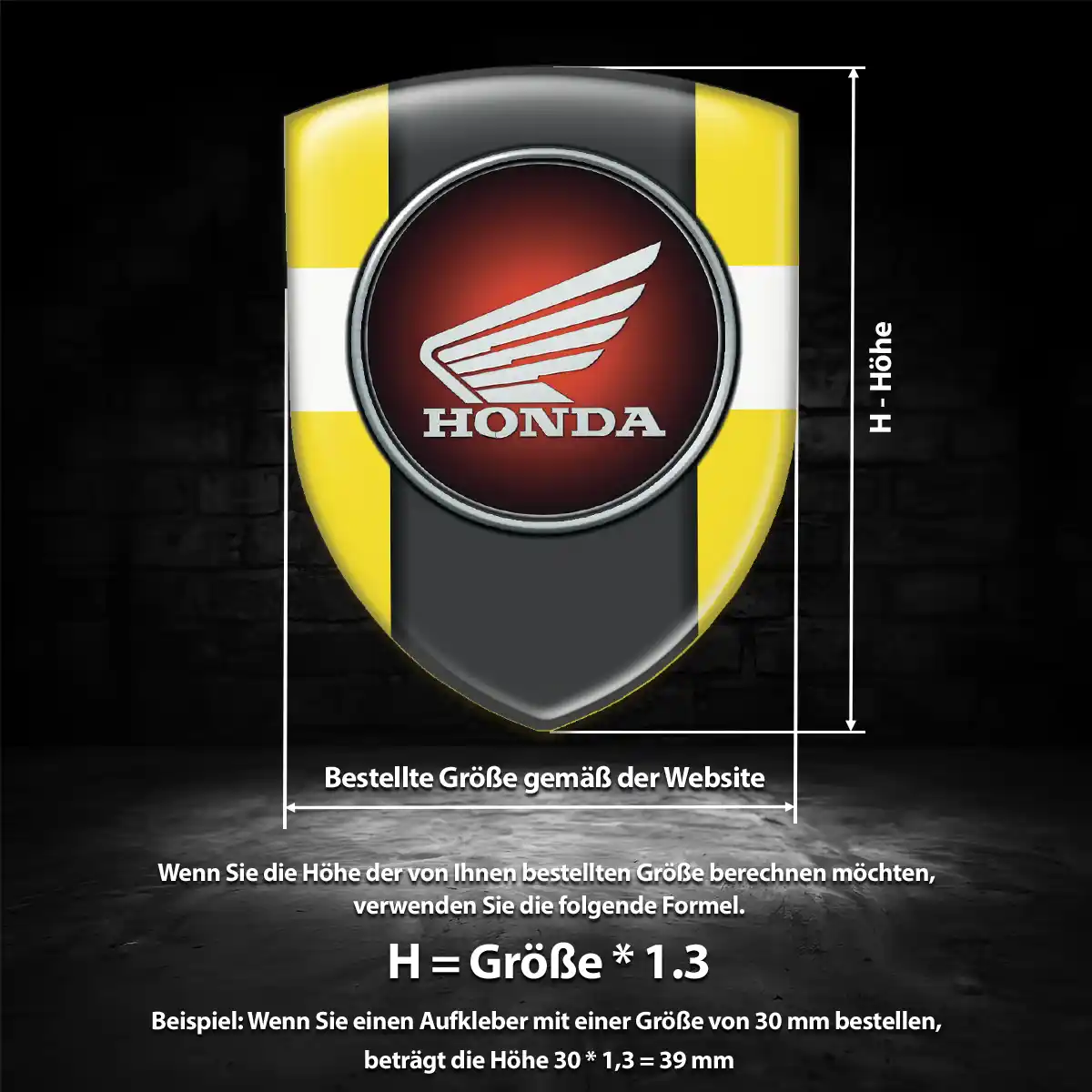 Honda Aufkleber Silikon Embleme Exterieurdesign