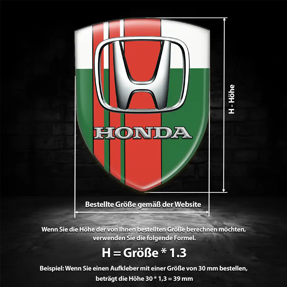 Honda Aufkleber Silikon Embleme Interieurdesign