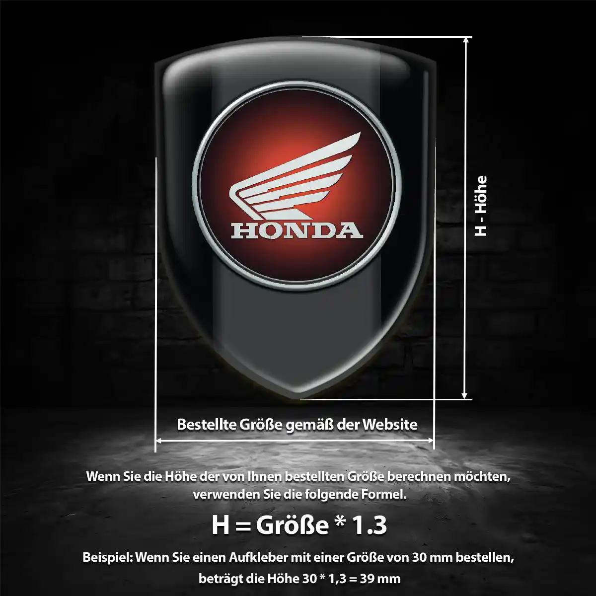 Honda Aufkleber Silikon Embleme Limitierte Auflage