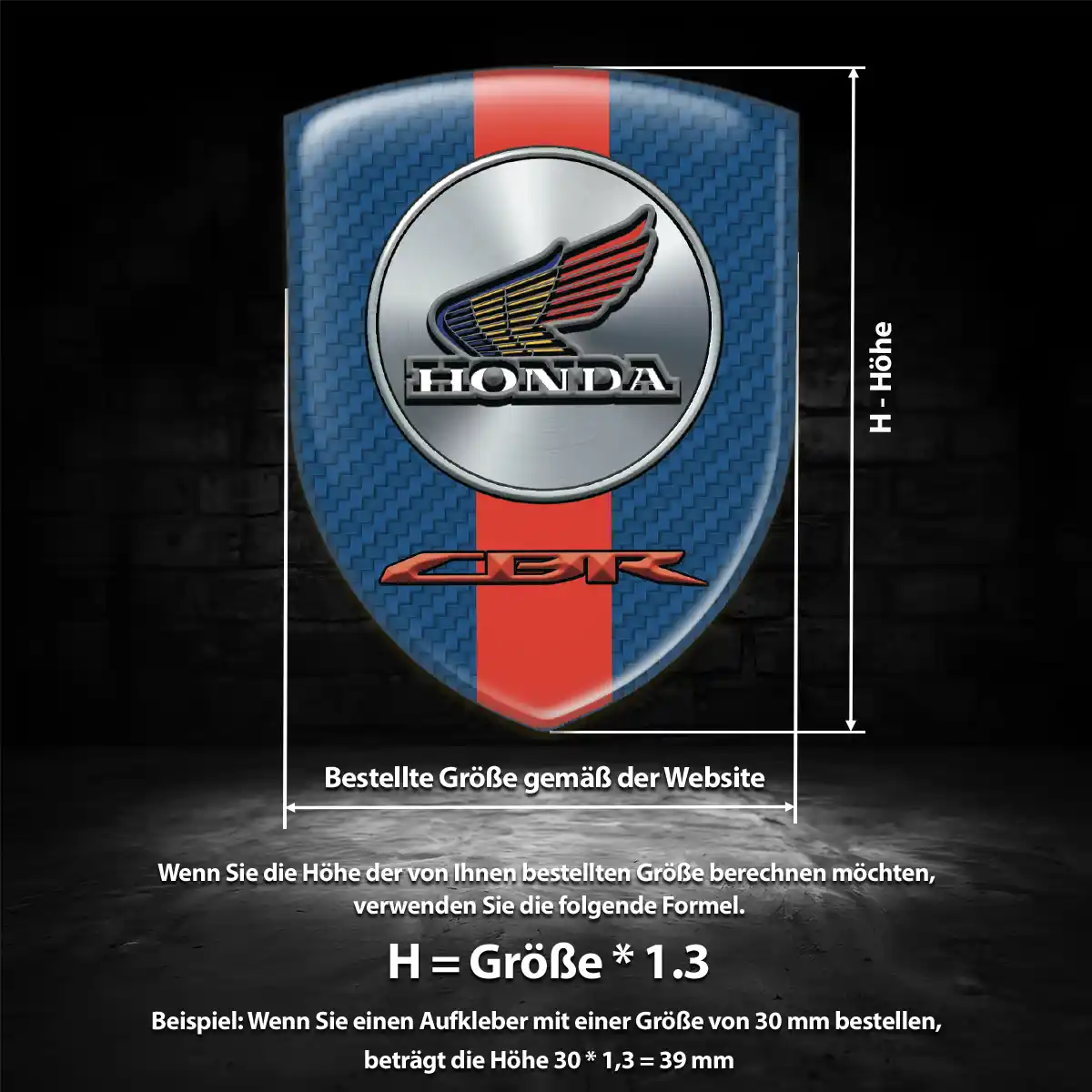 Honda Aufkleber Silikon Embleme Luxus-Edition