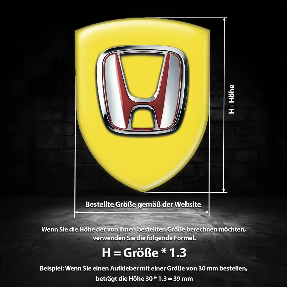 Honda Aufkleber Silikon Embleme Markenedition