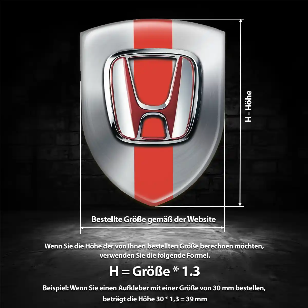 Honda Aufkleber Tuningfahrzeug