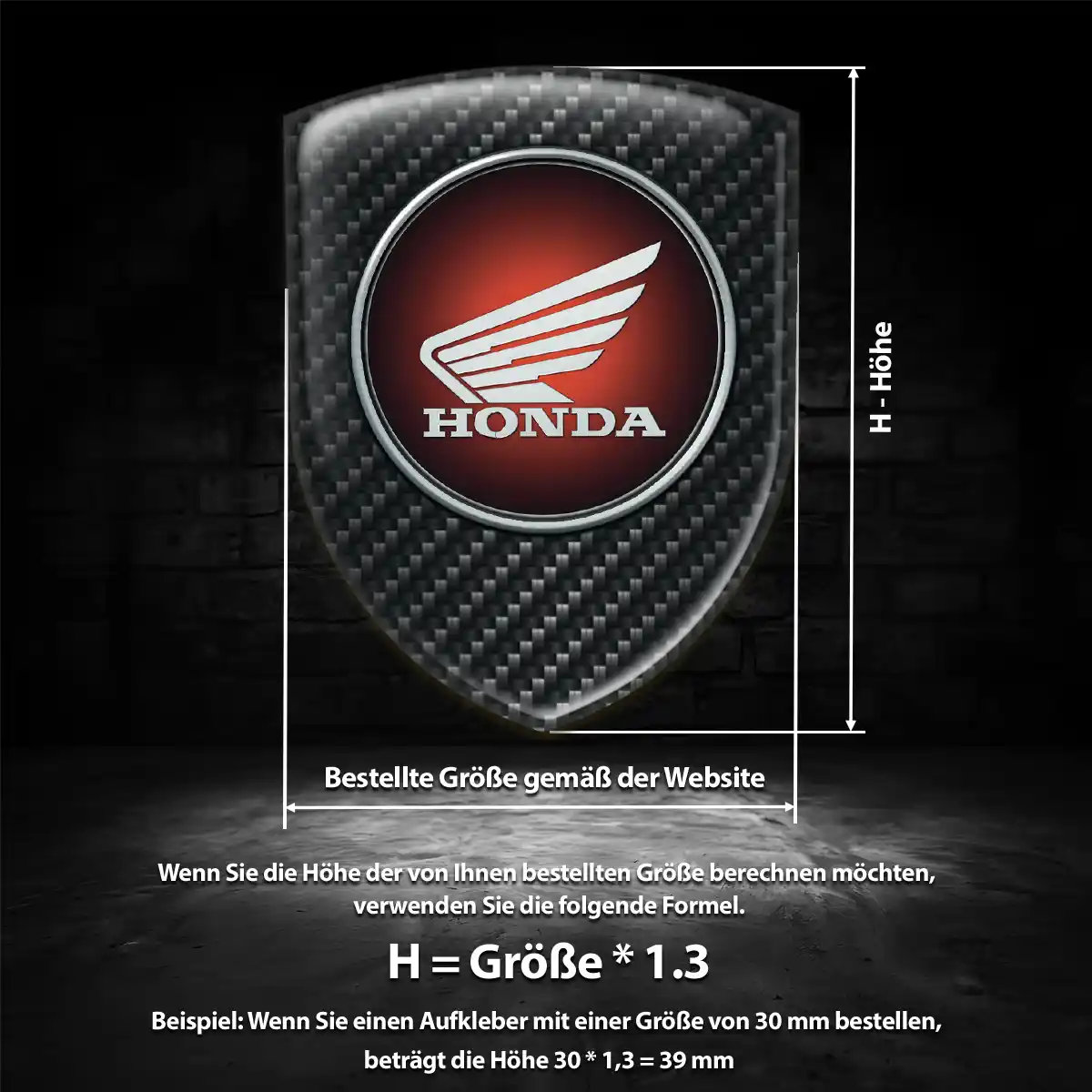 Honda Aufkleber Wappen Anspruchsvolles Design