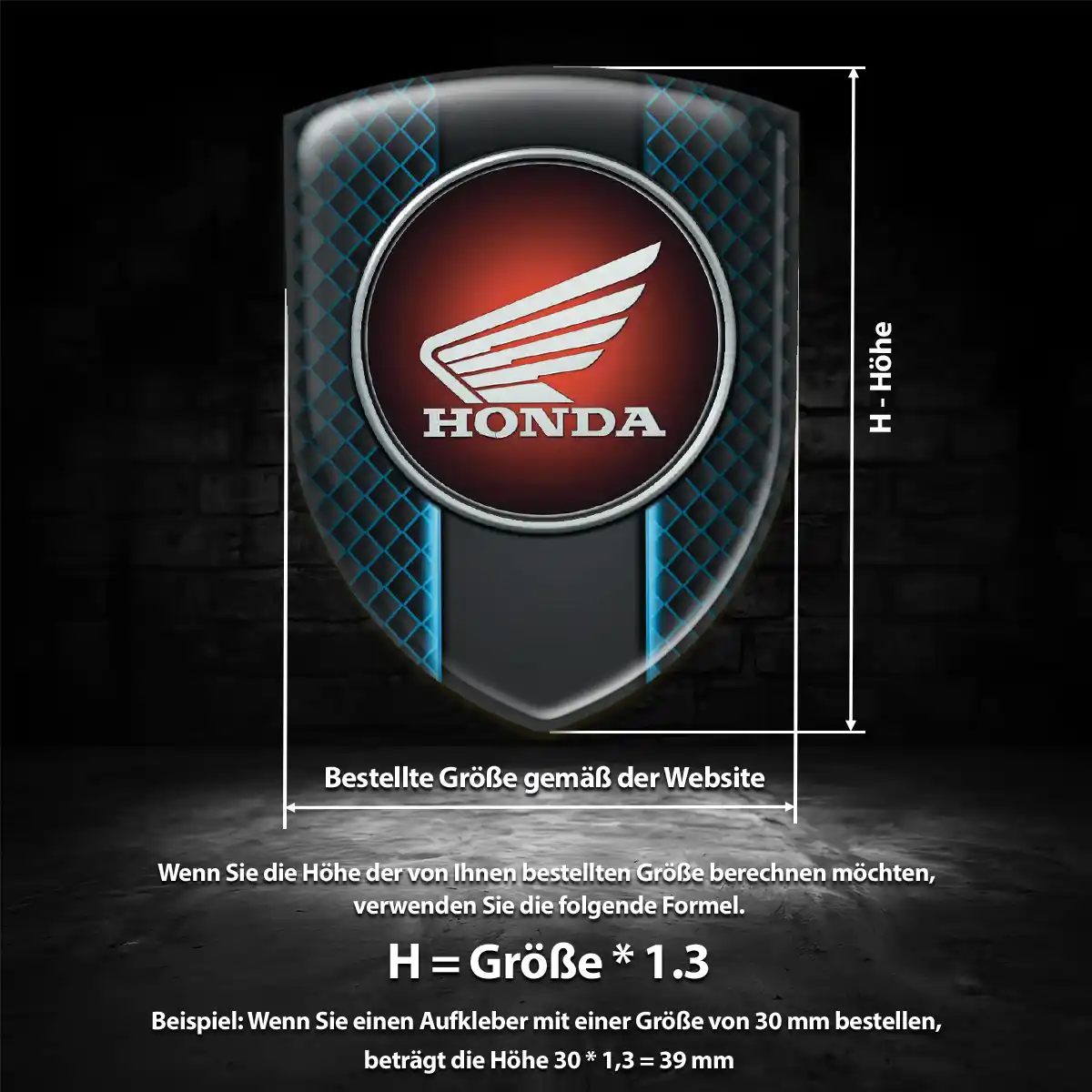 Honda Aufkleber Wappen Auto Ausdrucksstarkes Design