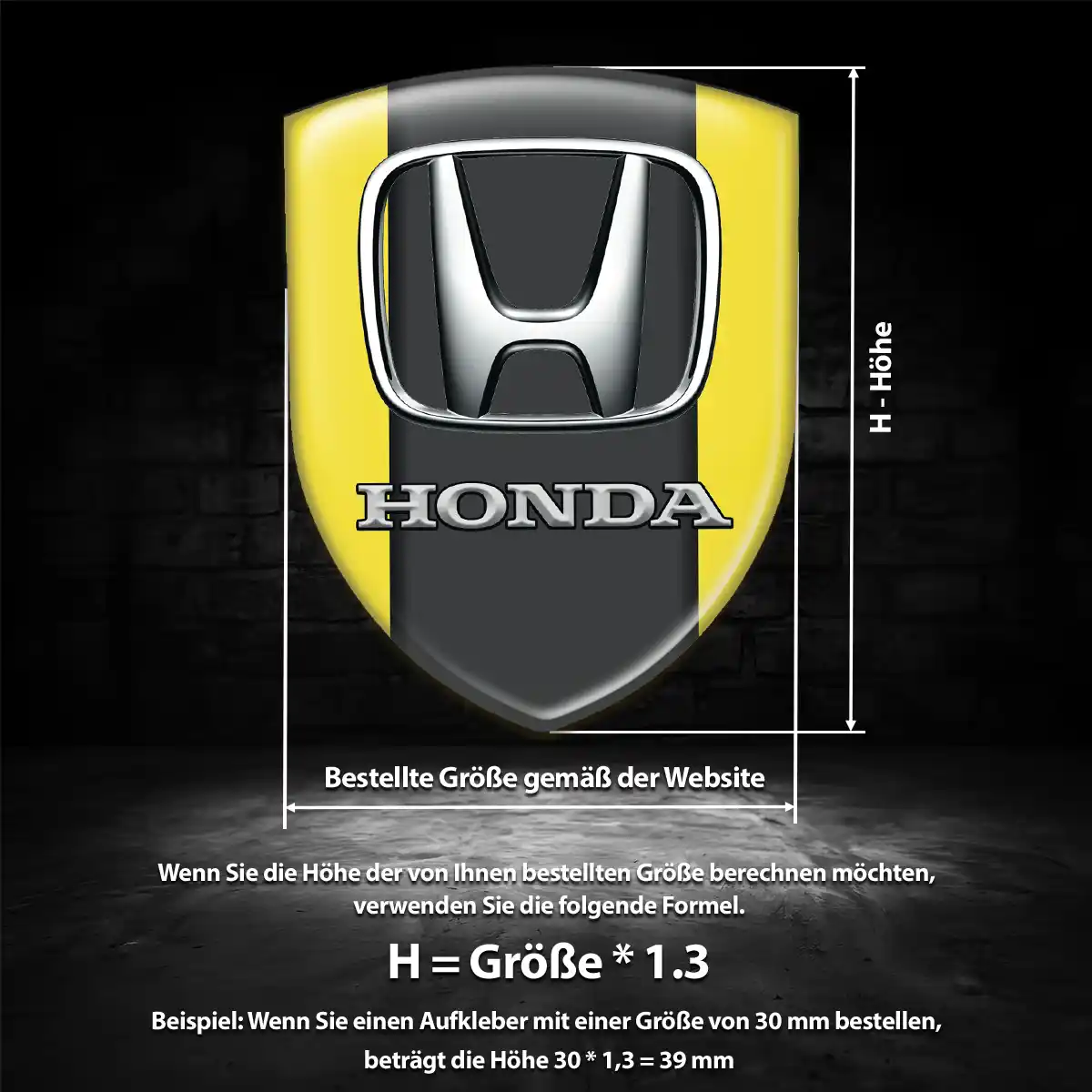 Honda Aufkleber Wappen Auto Exterieurdesign
