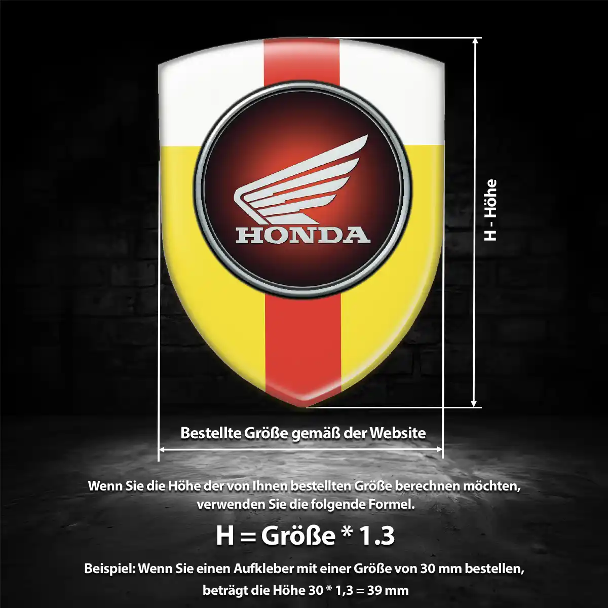 Honda Aufkleber Wappen Auto Interieurdesign